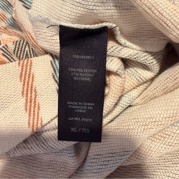 WAREHOUSE ONE Pastel Multicolour Mexican Baja Jerga Pullover Beachy Surf Boho XL - Picture 10 of 10